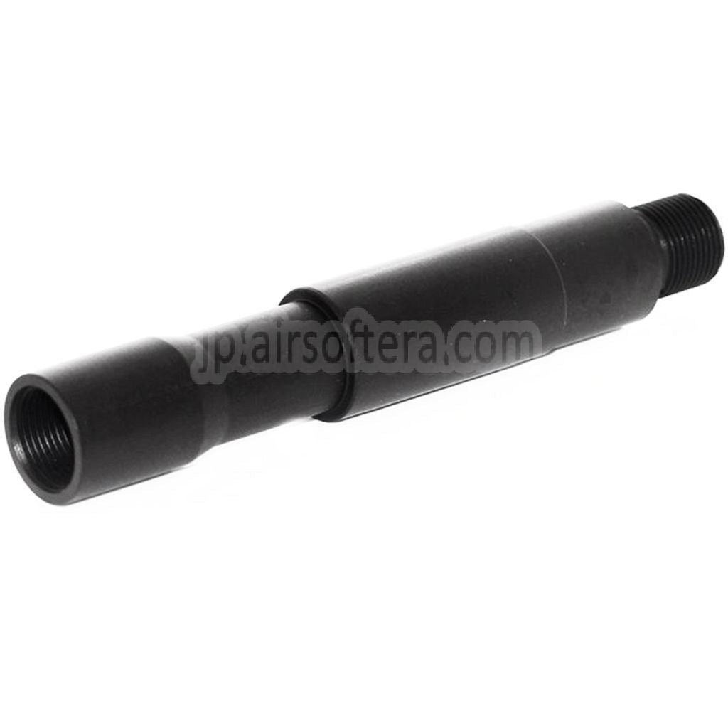 E&C 4インチ 100mm アルミ CQB アウターバレル エクステンションチューブ -14mm CCW 反時計回りネジ M4 M16シリーズ AEG GBBライフル用 ブラック