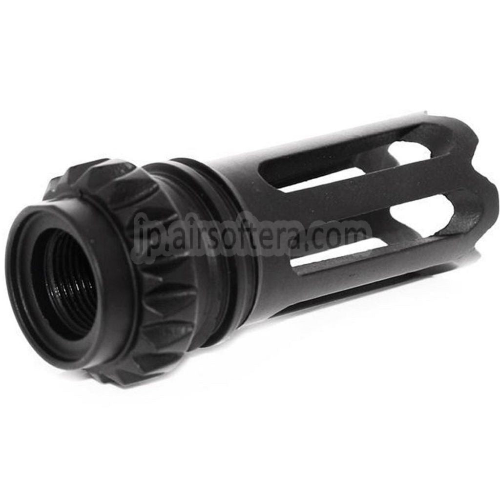 CYMA AAC/QD SCARタイプ フラッシュハイダー -14mm CCW 反時計回りネジ式バレルライフル用 ブラック