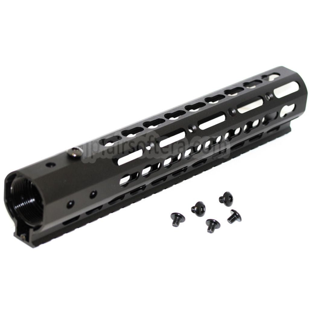 CNCアルミ製 10インチ RASハンドガード Keymodレールシステム M4 M16 AEGシリーズライフル用 ブラック