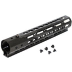CNCアルミ製 10インチ RASハンドガード Keymodレールシステム M4 M16 AEGシリーズライフル用 ブラック