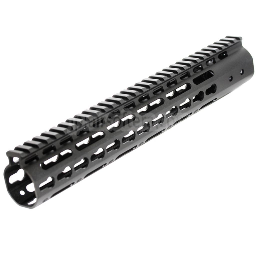 CNCアルミ製 12インチ Keymod RASハンドガードレールシステム M4/M16シリーズ AEGライフル用 ブラック