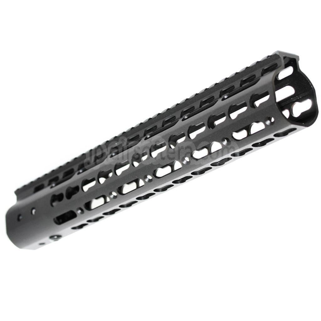 CNCアルミ製 12インチ Keymod RASハンドガードレールシステム M4/M16シリーズ AEGライフル用 ブラック