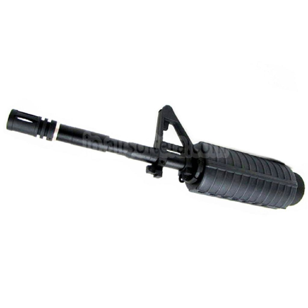 E&C CNC アルミ RAS フロントセット ハンドガードレールシステム 12.5インチアウターバレル付き M4、M16、M4A1シリーズ用AEGライフル エアソフトガン ブラック