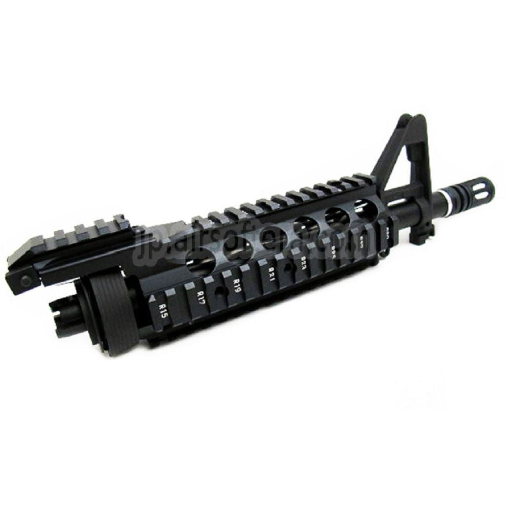E&C CNCアルミ RIX RASフロントセットハンドガードレールシステム 9.5インチアウターバレル付き M4 M16シリーズ AEGライフル用 ブラック