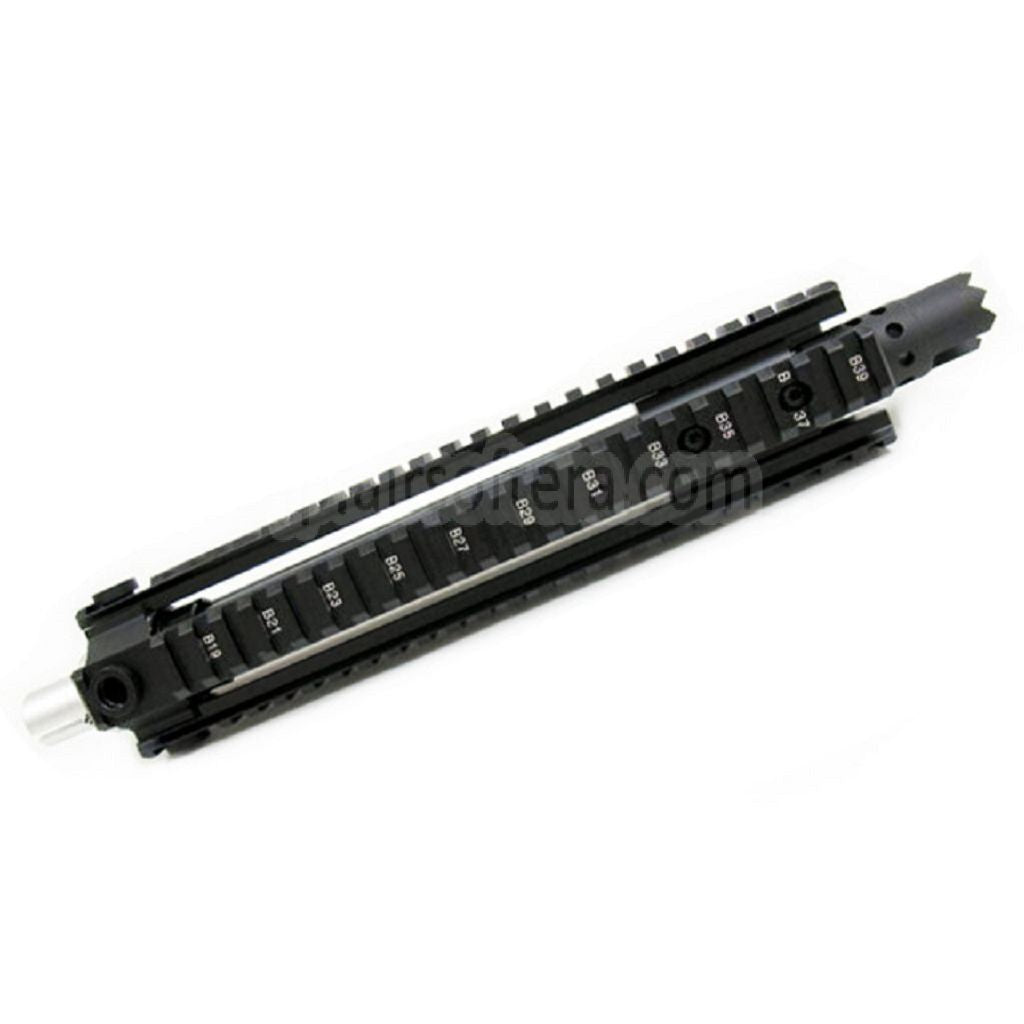 E&C CNCアルミ MK110 RASフロントセットハンドガードレールシステム 9.5インチアウターバレル付き M4 M16 M4A1シリーズ AEGライフル用 ブラック