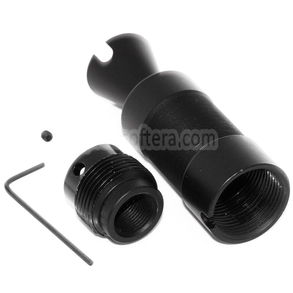 CYMA AK74U メタルフラッシュハイダー -14mm 逆ネジ式バレルライフル用 ブラック