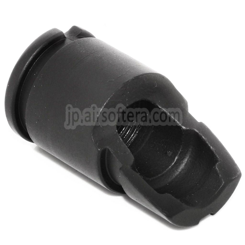 CYMA AKM スラントメタルフラッシュハイダー -14mm 逆ネジ式バレルライフル用 ブラック