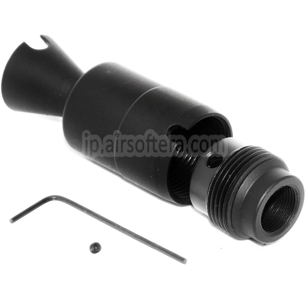 CYMA AKS74U メタルフラッシュハイダー -14mm 逆ネジ式バレルライフル用 ブラック