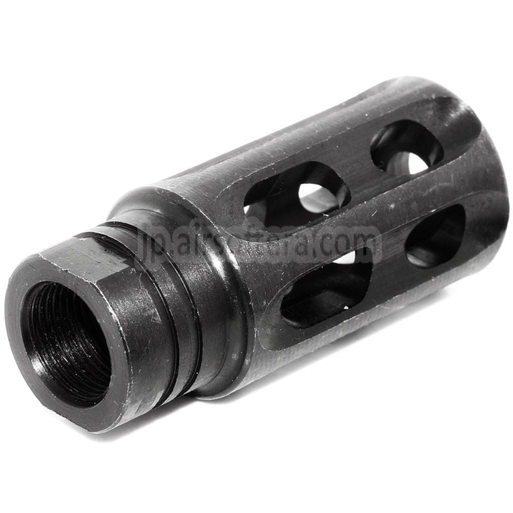 5KU 鋼鉄Notalon ブリーチャーブレーキフラッシュハイダー -14mm 逆ネジ式バレルライフル用 ブラック