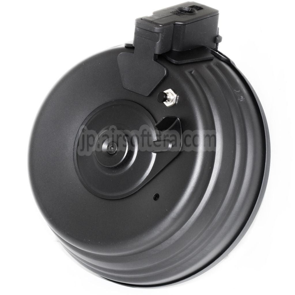 CYMA 2500発鋼板製サウンドコントロール電動ドラムマガジン AKシリーズAEGライフルに適合 ブラック