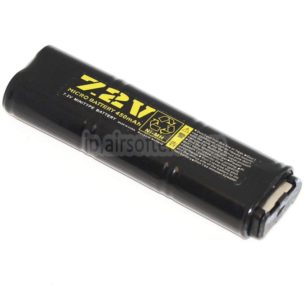WELL 7.2V 450mAh ニッケル水素充電式バッテリー Vz61 / MP7 / MAC10 / R2 / R4 AEGエアソフトガン対応