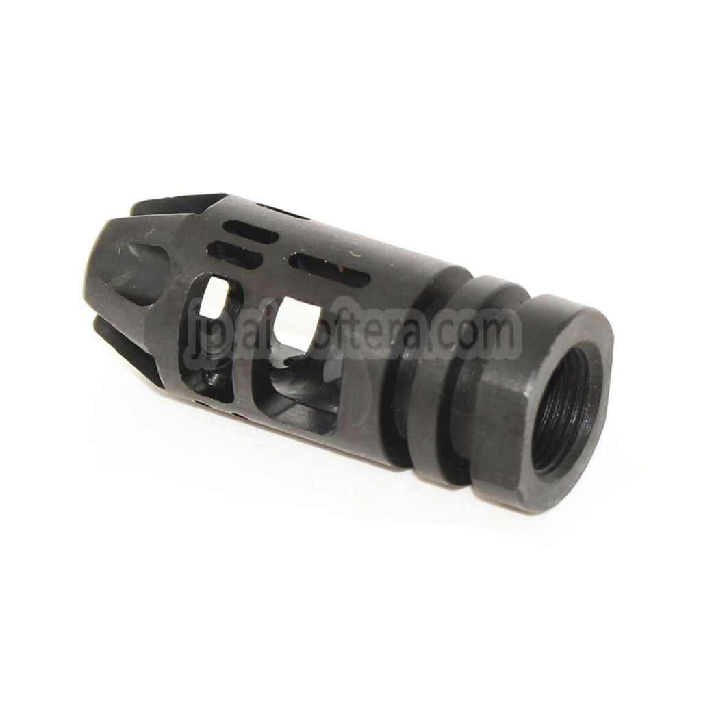 5KU EPSILON 556タイプ メタルフラッシュハイダー -14mm CCW 反時計回りネジバレル ライフル エアソフトガン ブラック