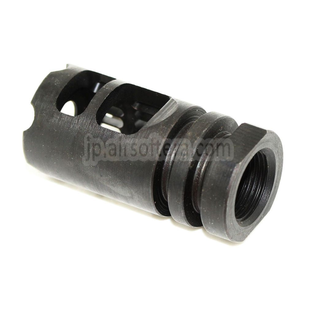 5KU Gamma 556タイプ メタルフラッシュハイダー -14mm CCW 反時計回りネジバレル ライフル エアソフトガン ブラック