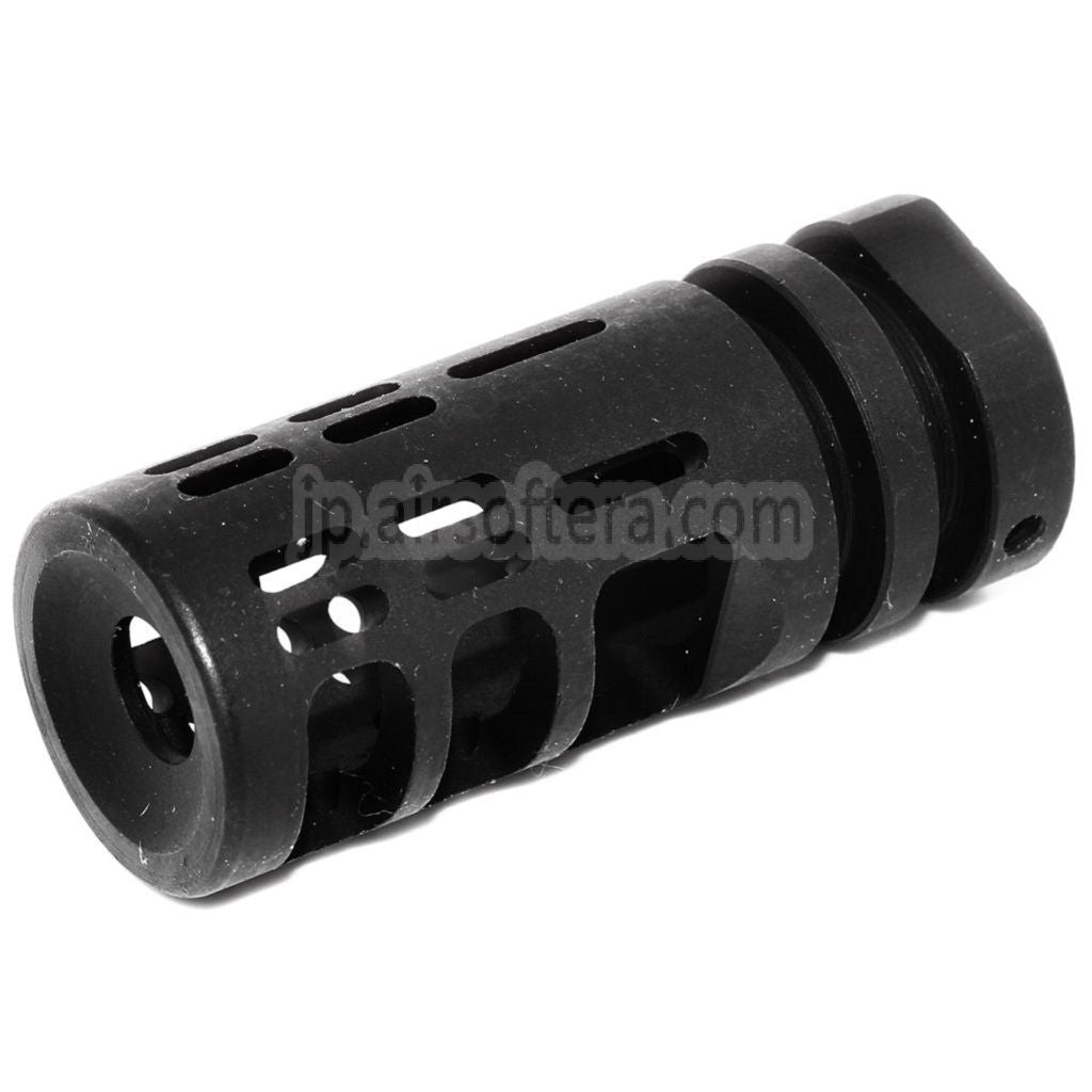 5KU Gamma 762タイプ メタルフラッシュハイダー -14mm CCW 反時計回りネジバレル ライフル エアソフトガン ブラック