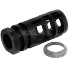 5KU Gamma 762タイプ メタルフラッシュハイダー -14mm CCW 反時計回りネジバレル ライフル エアソフトガン ブラック