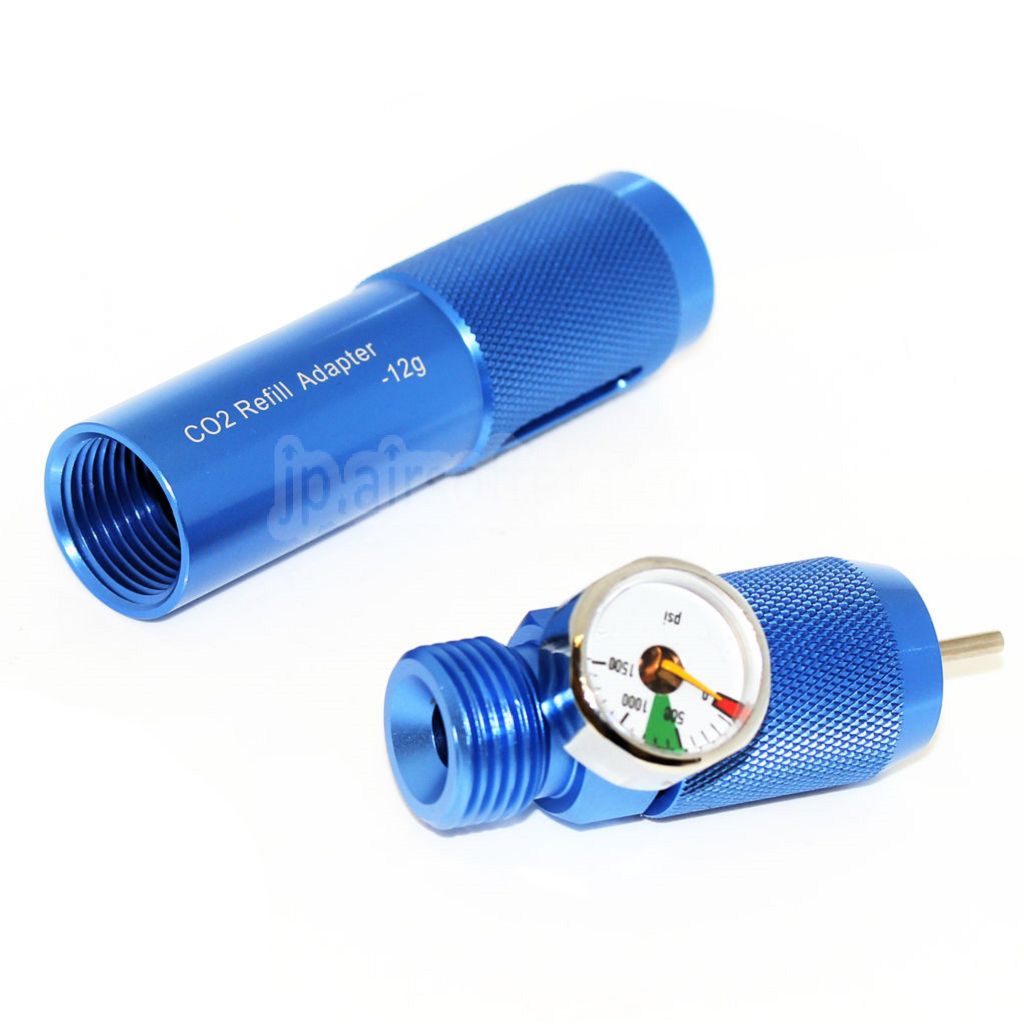 PPS 12g CO2ガスリフィル CNCチャージャー PSIゲージ付き