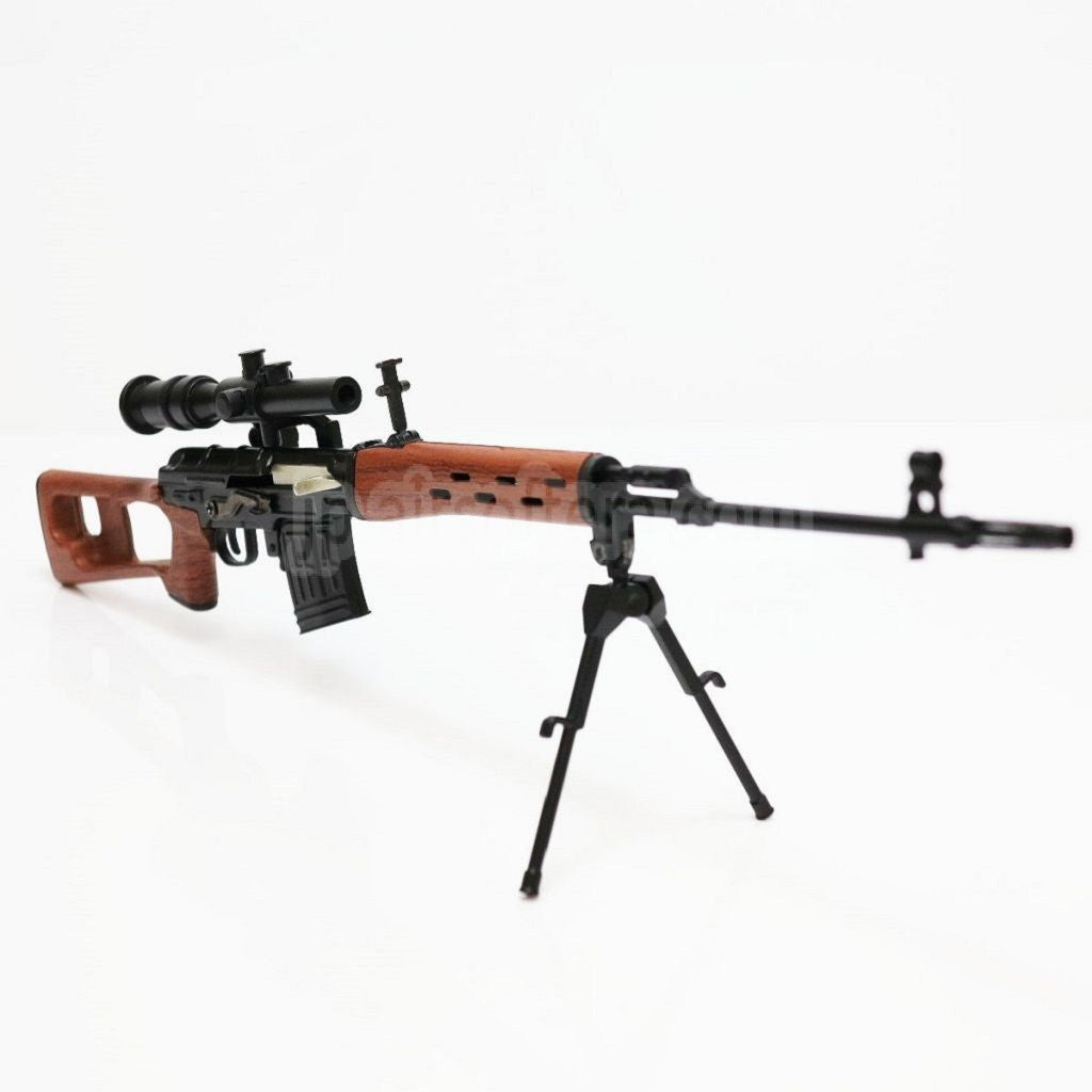 12インチ 非可動式トイフィギュア ダミーモデルキット 1/6 Dragunov SVD スナイパーライフル ブラック/ブラウン
