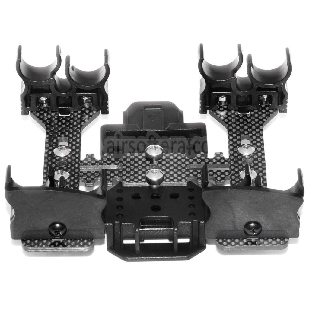 APS 2連装クアッドロードショットシェルキャディシステム ベルトループ付き CAM870ショットガンシェル対応 ブラック