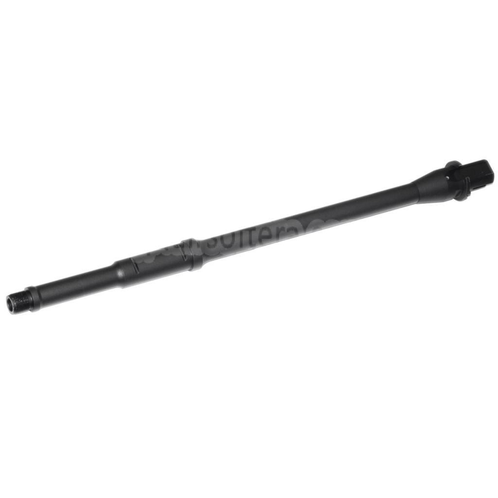 5KU 368mm 14.5インチ アルミ ミドルレングス アウターバレル -14mm CCW 反時計回りネジ M4/M16シリーズ電動ガン用 エアガン ブラック