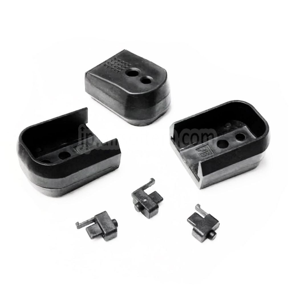PTS 強化ピストルショックプレート マガジンベースプレート 3個 KJW EMG 東京マルイ HI-CAPA GBBマガジンに適合 ブラック