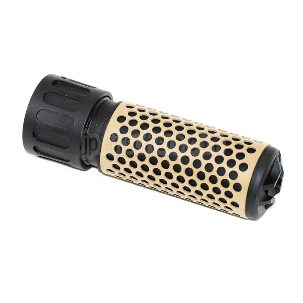 125mm 5インチ 5.56スタイル QDCサプレッサー サイレンサー（フラッシュハイダー付き） -14mm CCW 反時計回りネジ式バレルライフル エアソフト ブラック/ダークアース