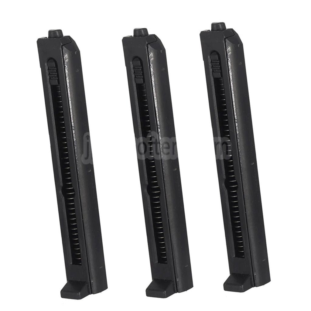 11発マガジン3個セット Well G295 セミオート ノンブローバック M11A1 CO2サブマシンガンライフル用 エアソフトガン ブラック