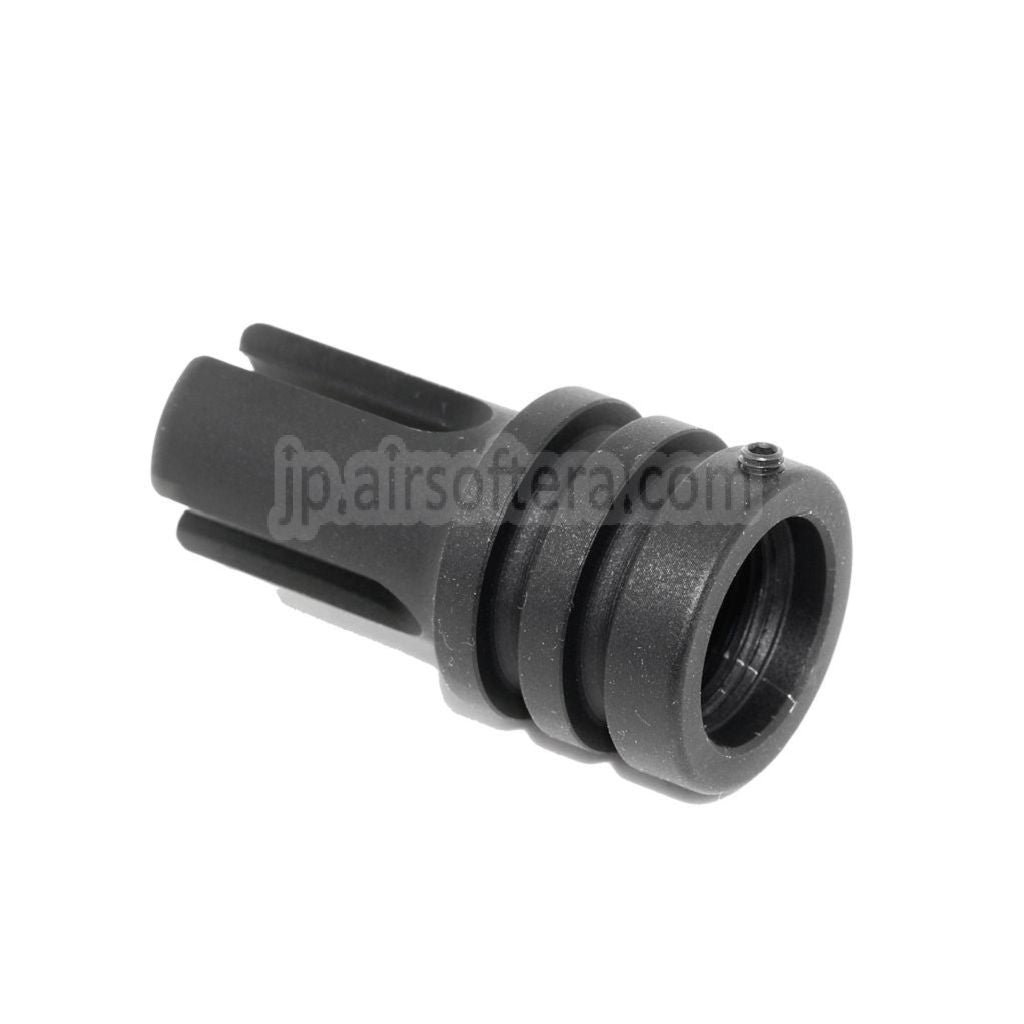 44mm AR15 601スタイル フラッシュハイダー -14mm CCW 反時計回りネジバレル ライフル銃用 ブラック