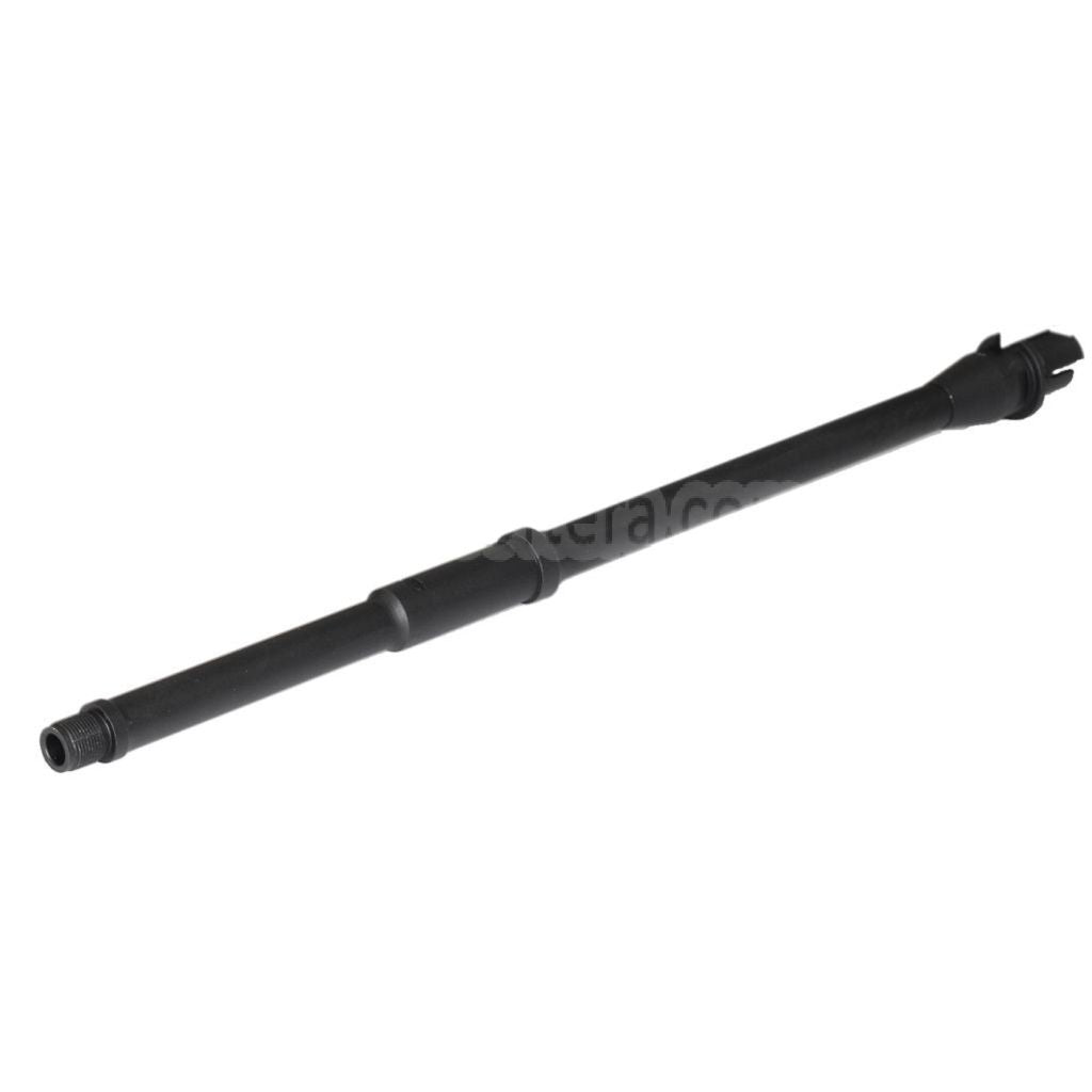 5KU 420mm 16インチ アルミ ミドルレングス アウターバレル -14mm CCW 反時計回りネジ M4/M16シリーズ AEGライフル エアガン ブラック