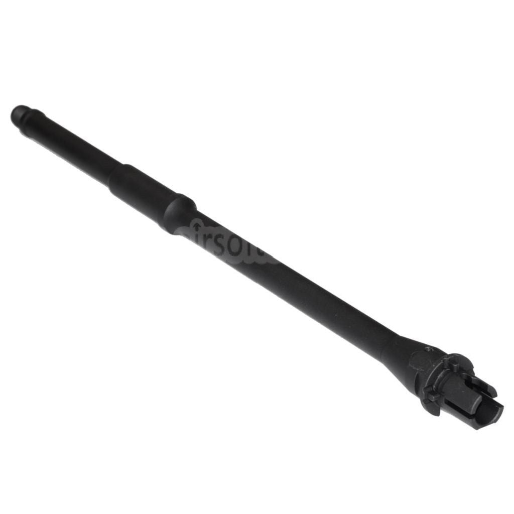 5KU 420mm 16インチ アルミ ミドルレングス アウターバレル -14mm CCW 反時計回りネジ M4/M16シリーズ AEGライフル エアガン ブラック