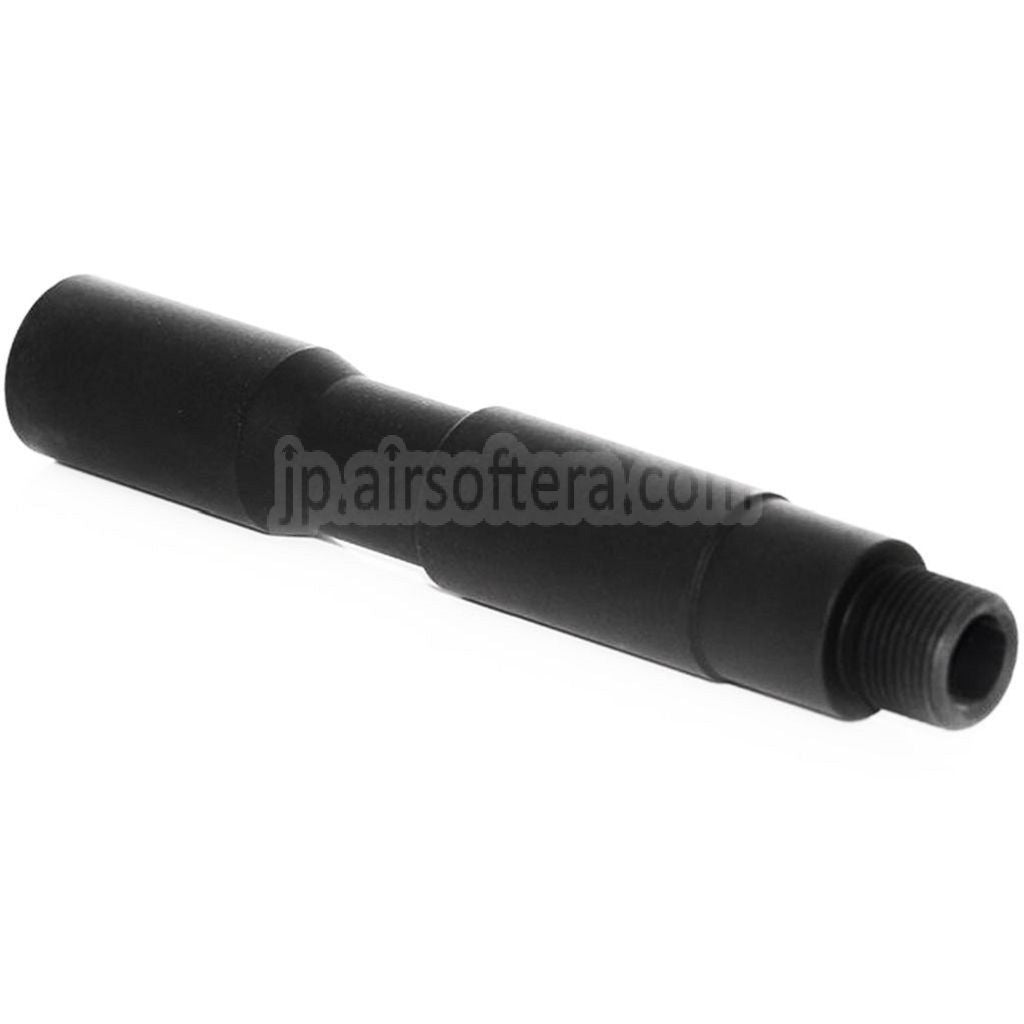 4インチ/4.5インチ 100mm/115mm アルミCQBアウターバレルエクステンションチューブ -14mm CCW 反時計回りネジ AEG GBB ライフル ブラック