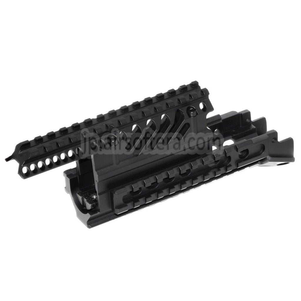 CYMA X47 アルミ製アッパー&ロワー RIS RASハンドガードレールシステム AKシリーズAEGライフル対応 ブラック