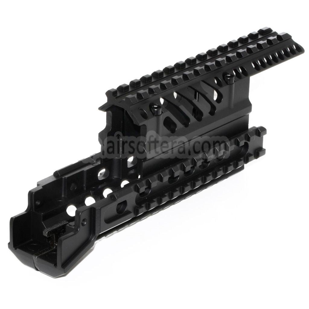 CYMA X47 アルミ製アッパー&ロワー RIS RASハンドガードレールシステム AKシリーズAEGライフル対応 ブラック