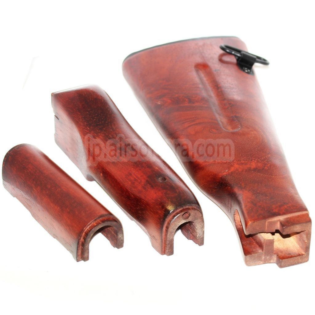 APSハンドガード&ストックウッドキット（APS Matrix D-Boys、CYMA GOLDEN EAGLE JG、東京マルイ AK74シリーズ電動ガン対応）