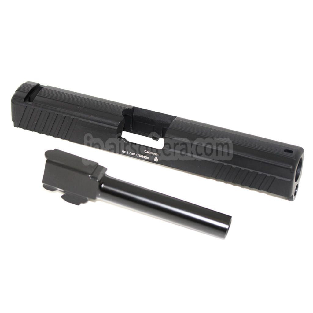 APS製アルミスライド（バレル付き） ACP601 / 東京マルイ G17 GBBピストル用 ブラック