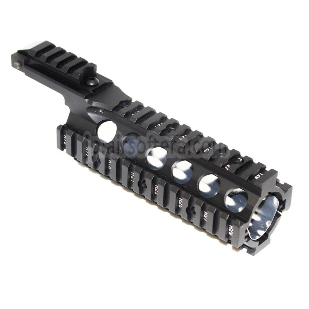 210mm CNCアルミ製 RAS キーモッドハンドガードレールシステム 東京マルイ WA M4 M16シリーズライフル用 ブラック