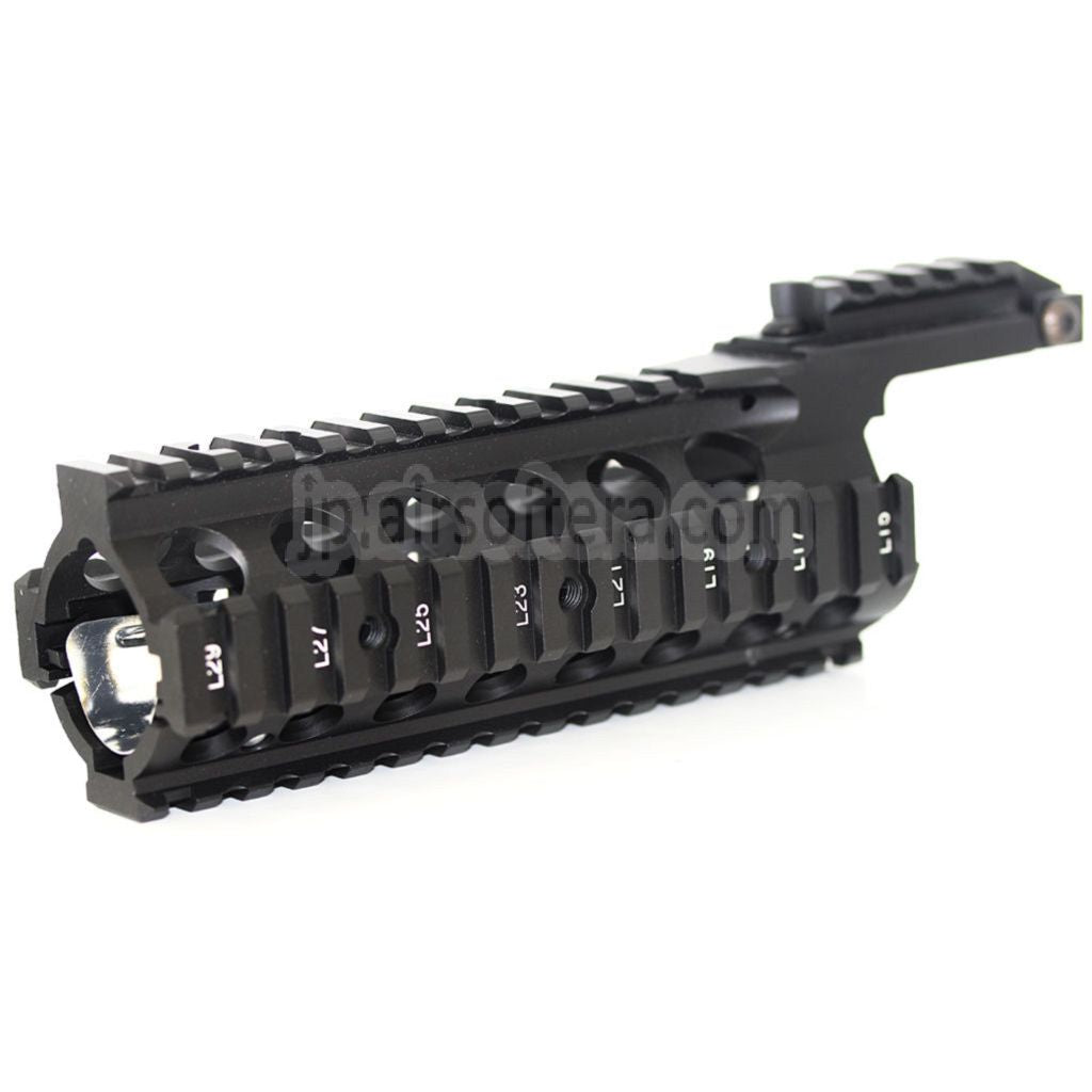 210mm CNCアルミ製 RAS キーモッドハンドガードレールシステム 東京マルイ WA M4 M16シリーズライフル用 ブラック