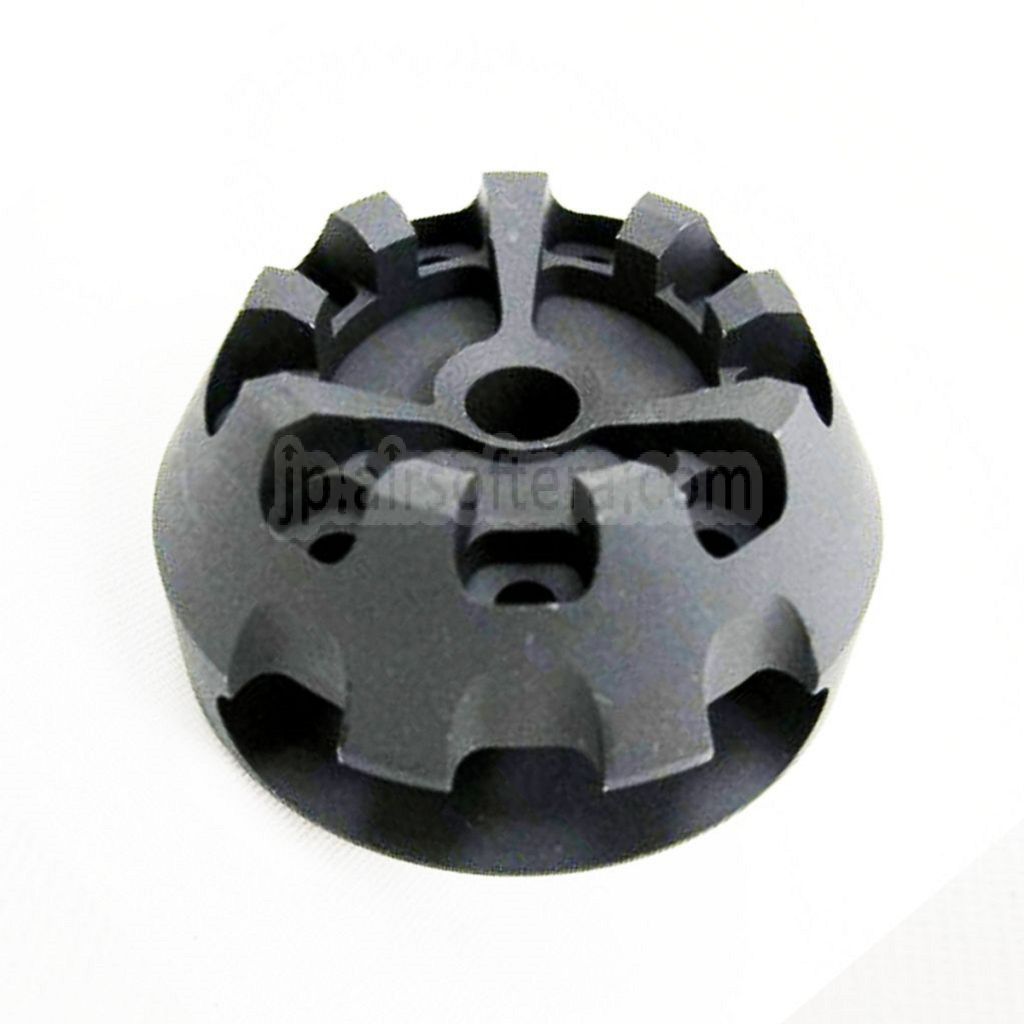 5KU アルミクッキーカッターコンプフラッシュハイダー -14mm CCW 反時計回りネジバレルライフル対応 エアソフトガン ブラック