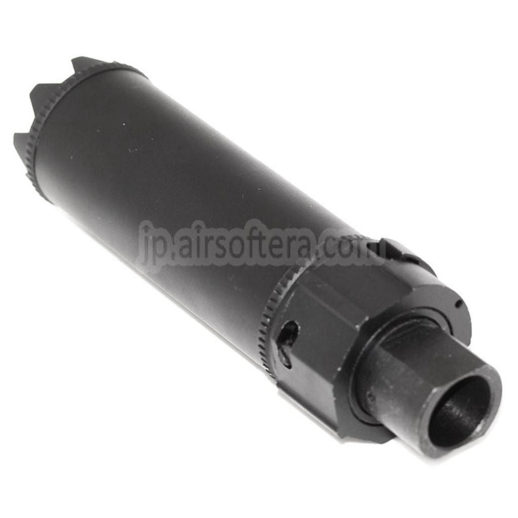5KU Socom ミニモンスターQDサプレッサーサイレンサー（フラッシュハイダー付き） -14mm対応CCW 反時計回りネジバレルライフル エアソフト ブラック
