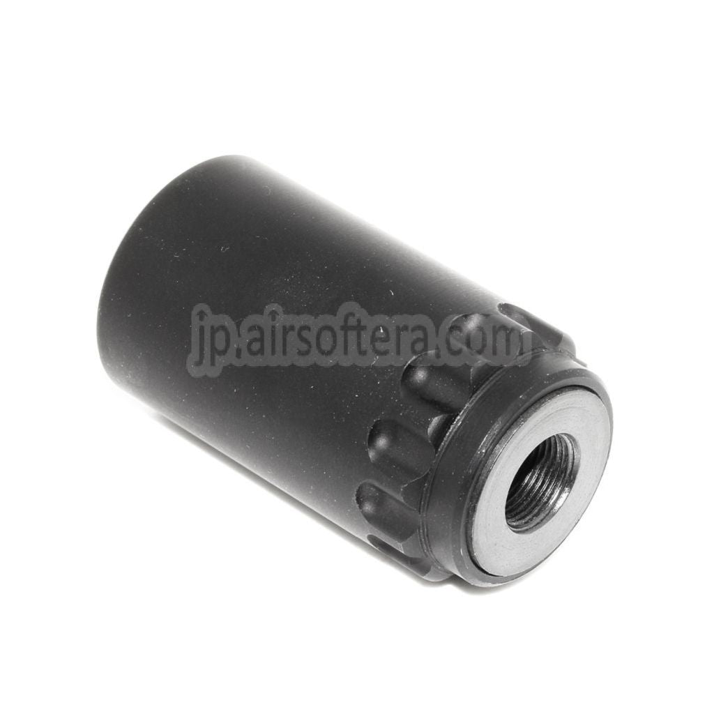 5KU 7.62テーパーマウント フラッシュコンプ&ブラストシールド フラッシュハイダー -14mm CCW 反時計回りネジバレルライフル用 ブラック