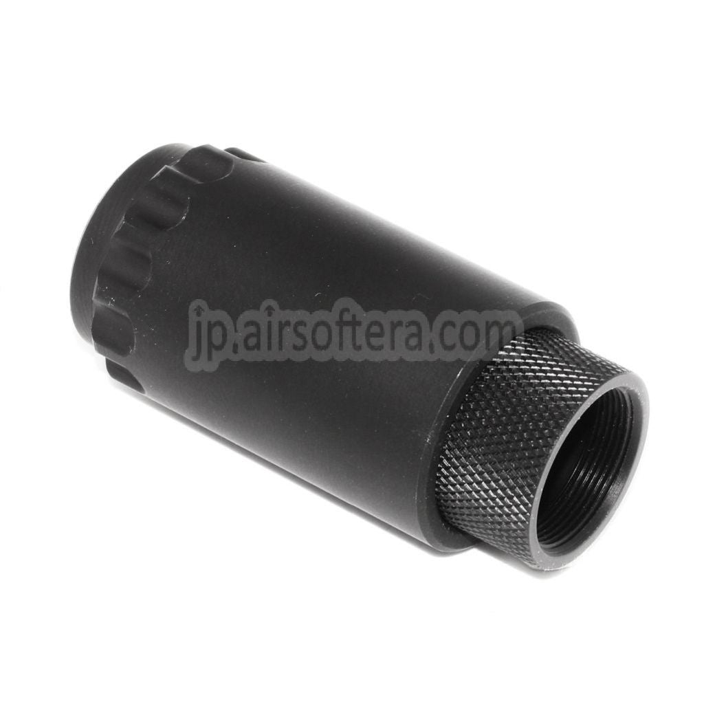 5KU 7.62テーパーマウント フラッシュコンプ&ブラストシールド フラッシュハイダー -14mm CCW 反時計回りネジバレルライフル用 ブラック