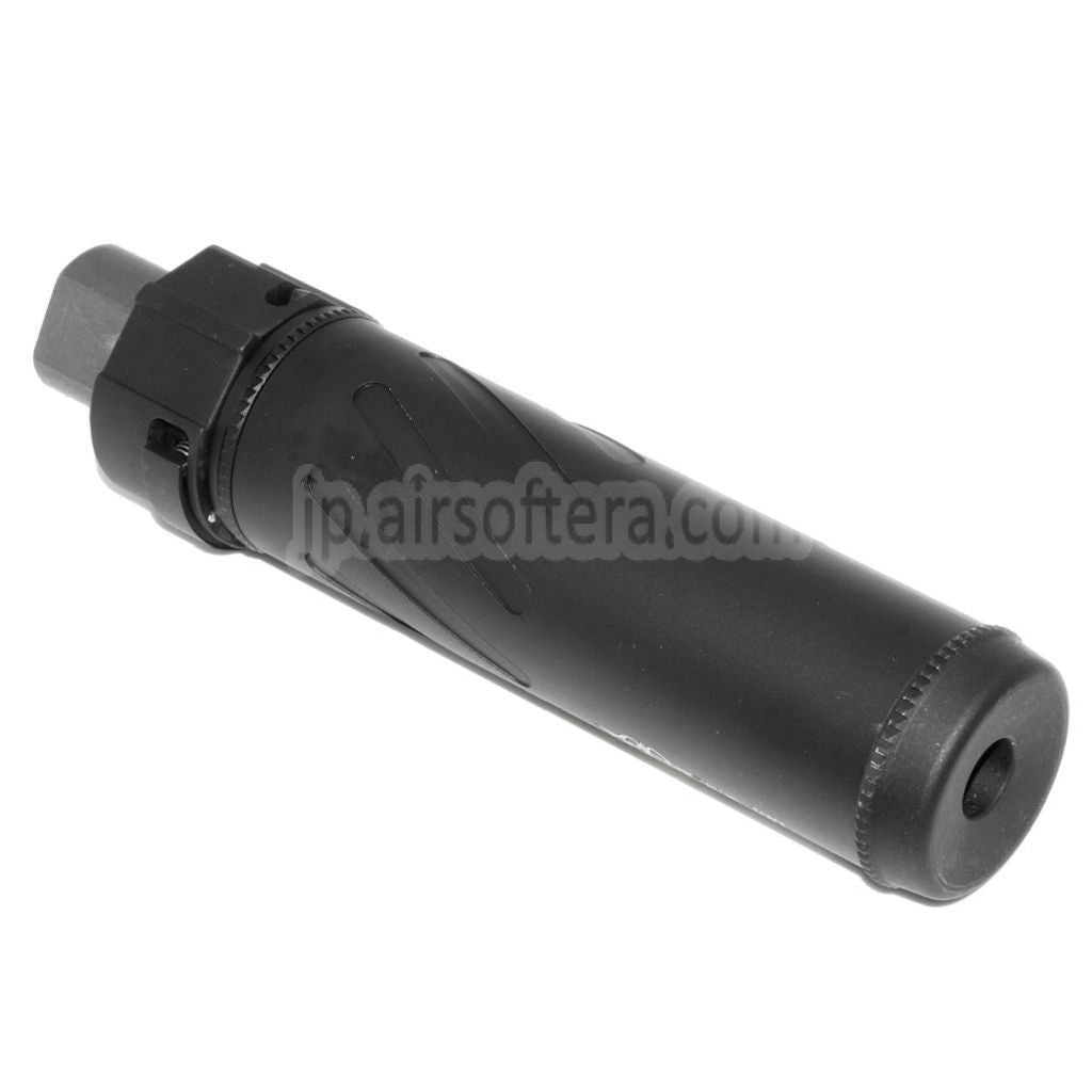 5KU 153mm/173mm SOCOM556 RC QDサプレッサー サイレンサー フラッシュハイダー付き -14mm CCW 反時計回りネジバレルライフルに適合 エアソフト ブラック