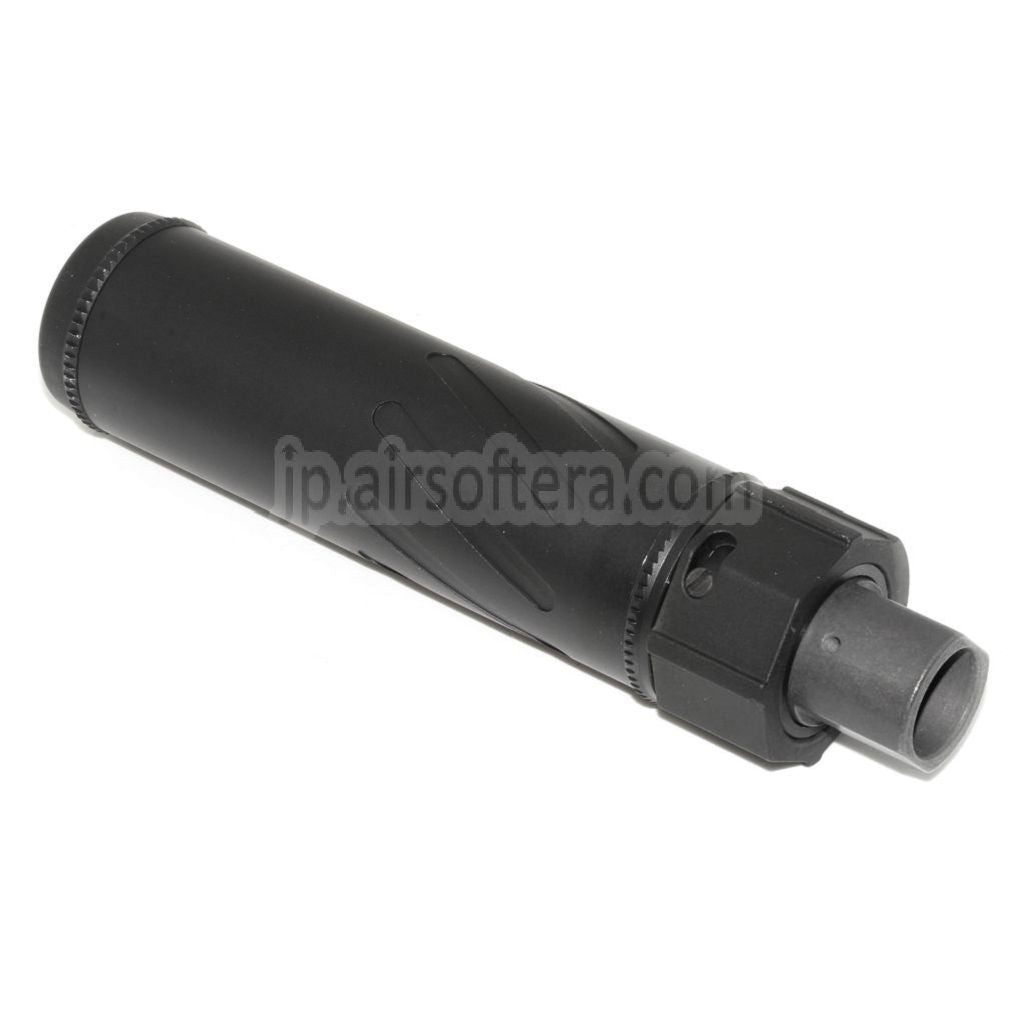 5KU 153mm/173mm SOCOM556 RC QDサプレッサー サイレンサー フラッシュハイダー付き -14mm CCW 反時計回りネジバレルライフルに適合 エアソフト ブラック