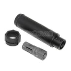 5KU 153mm/173mm SOCOM556 RC QDサプレッサー サイレンサー フラッシュハイダー付き -14mm CCW 反時計回りネジバレルライフルに適合 エアソフト ブラック