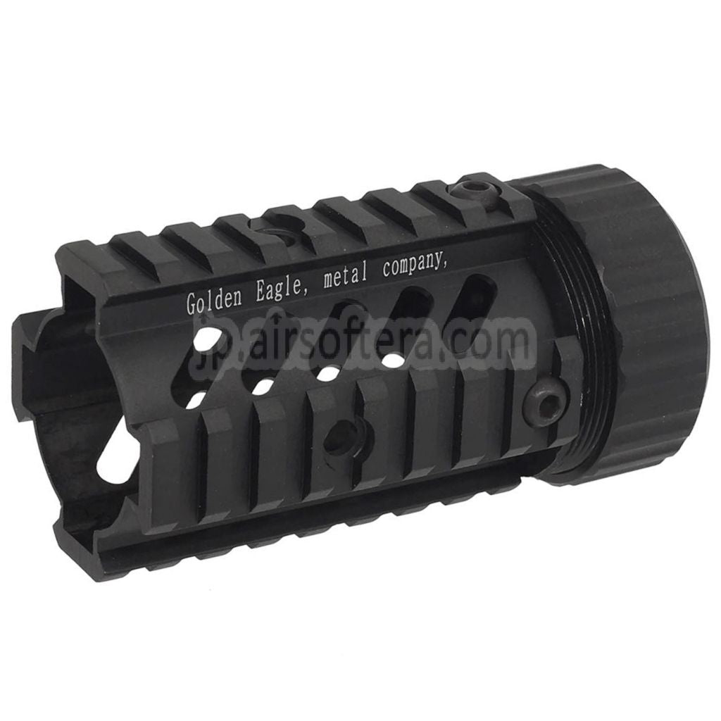 GOLDEN EAGLE 4面8スロットレール ショートタイプ スタビーフリーフロート RISハンドガードレールシステム M4 M16シリーズAEGライフルエアソフトガンに適しています ブラック