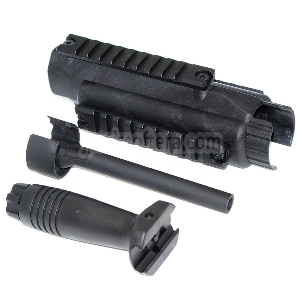 CYMA レールハンドガード&フォアグリップ（アウターバレル付き） MP5シリーズ AEGライフル対応 ブラック