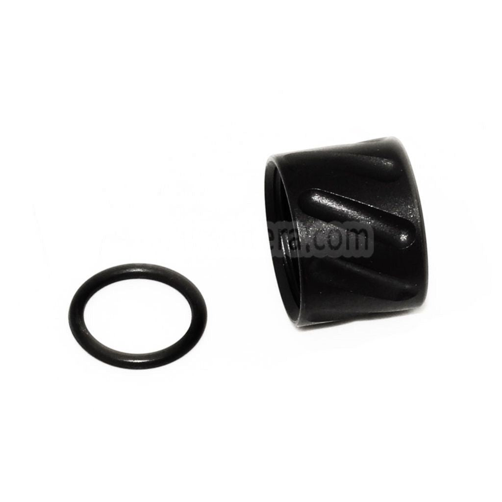 5KU ダイアゴナル ローレットスレッドプロテクター バレルカバー - 14mm 逆ネジ 反時計回り 東京マルイ G17 GBBピストル エアソフト