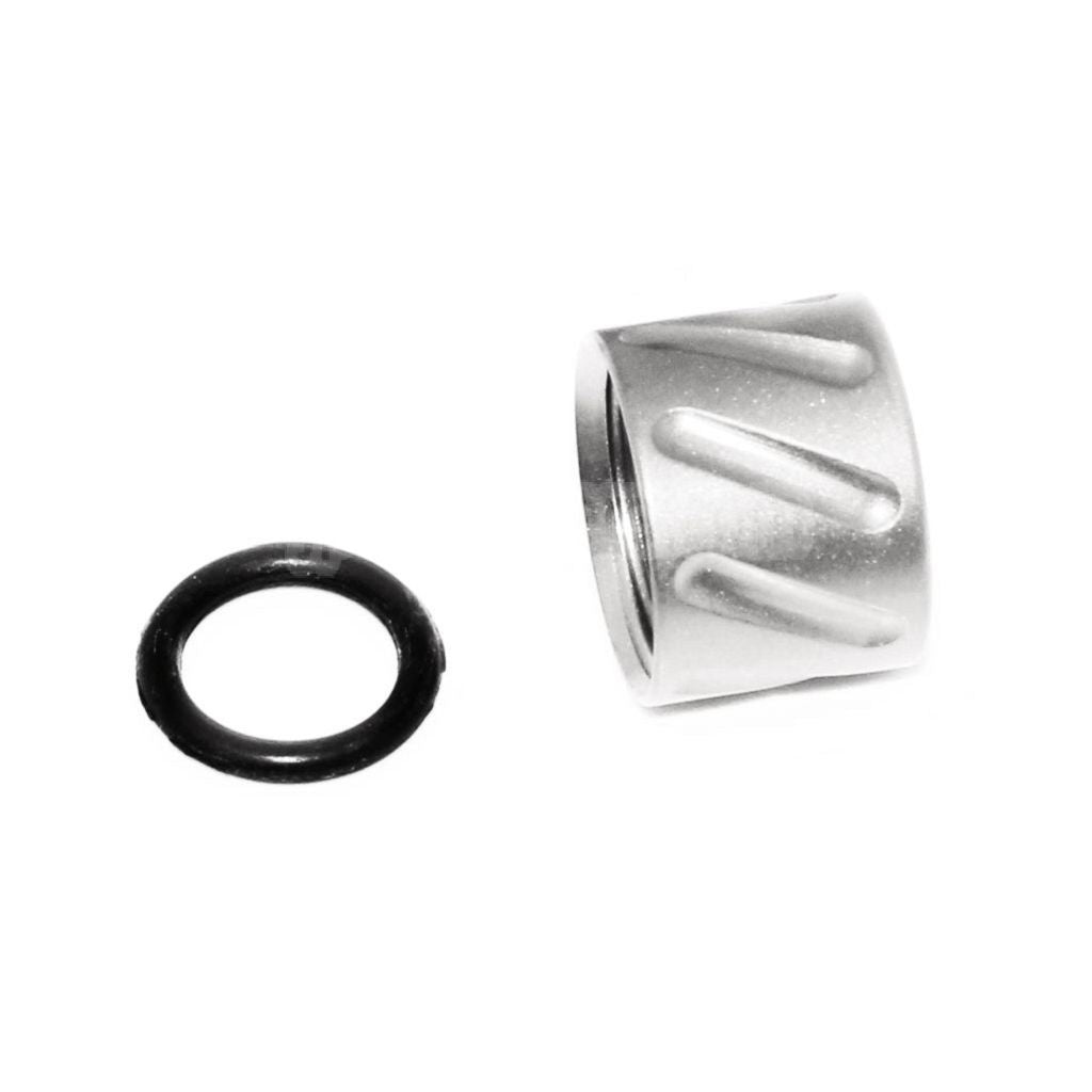 5KU ダイアゴナル ローレットスレッドプロテクター バレルカバー - 14mm 逆ネジ 反時計回り 東京マルイ G17 GBBピストル エアソフト