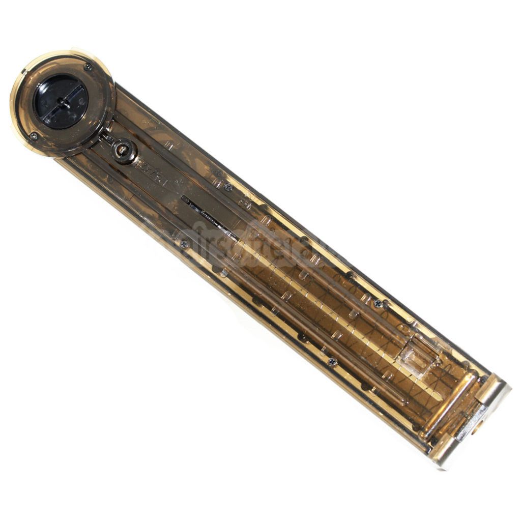 300発ハイキャップマガジン P90シリーズ 東京マルイ / CLASSIC ARMY / KS / Jing Gong JG / CYMA / DOUBLE BELL AEG エアソフトガン対応 透明ブラウン