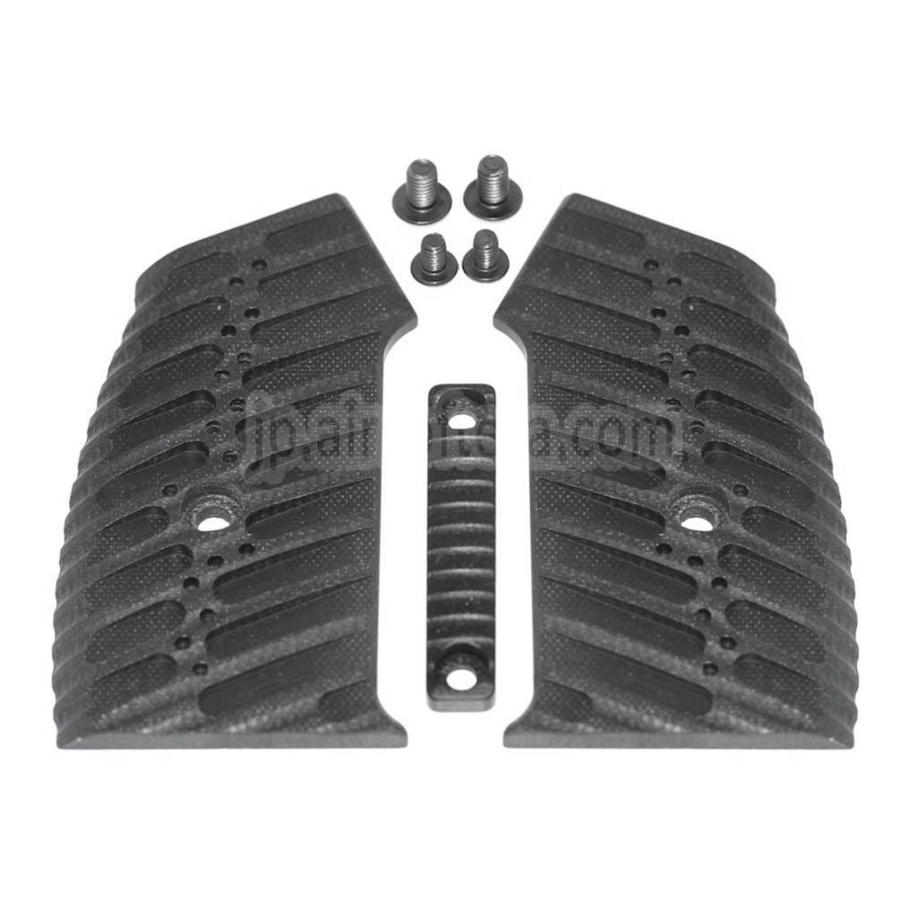 5KU 交換可能コンプリートモジュラーピストルグリップセット (ボール) M4 M16シリーズ GBBライフルに適合 エアソフトガン ブラック