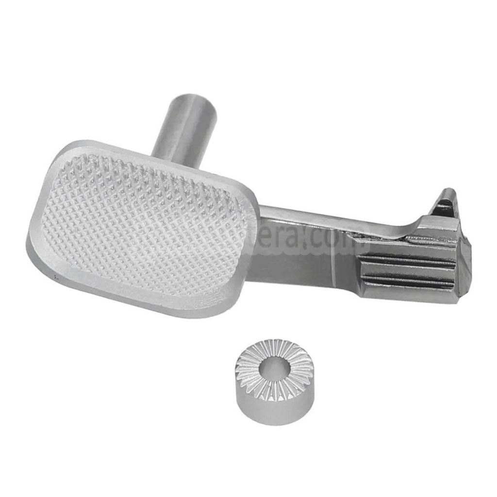 AIP ステンレス鋼 サムレスト付きスライドストップ  東京マルイH-Capa 5.1 4.3シリーズGBBピストルエアソフトガンに適合